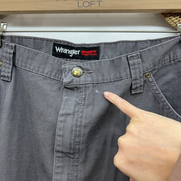 Bundle (2) Wrangler Riggs Workwear Cargo Pants Gray Tan Mens 42x32 - Picture 3 of 8
